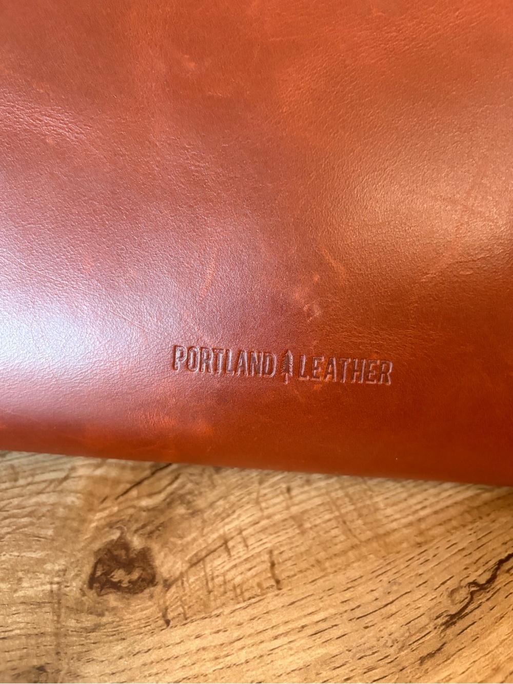 Portland Leather Brown full grain leather Classic Tote Bag - Picture 3 of 7